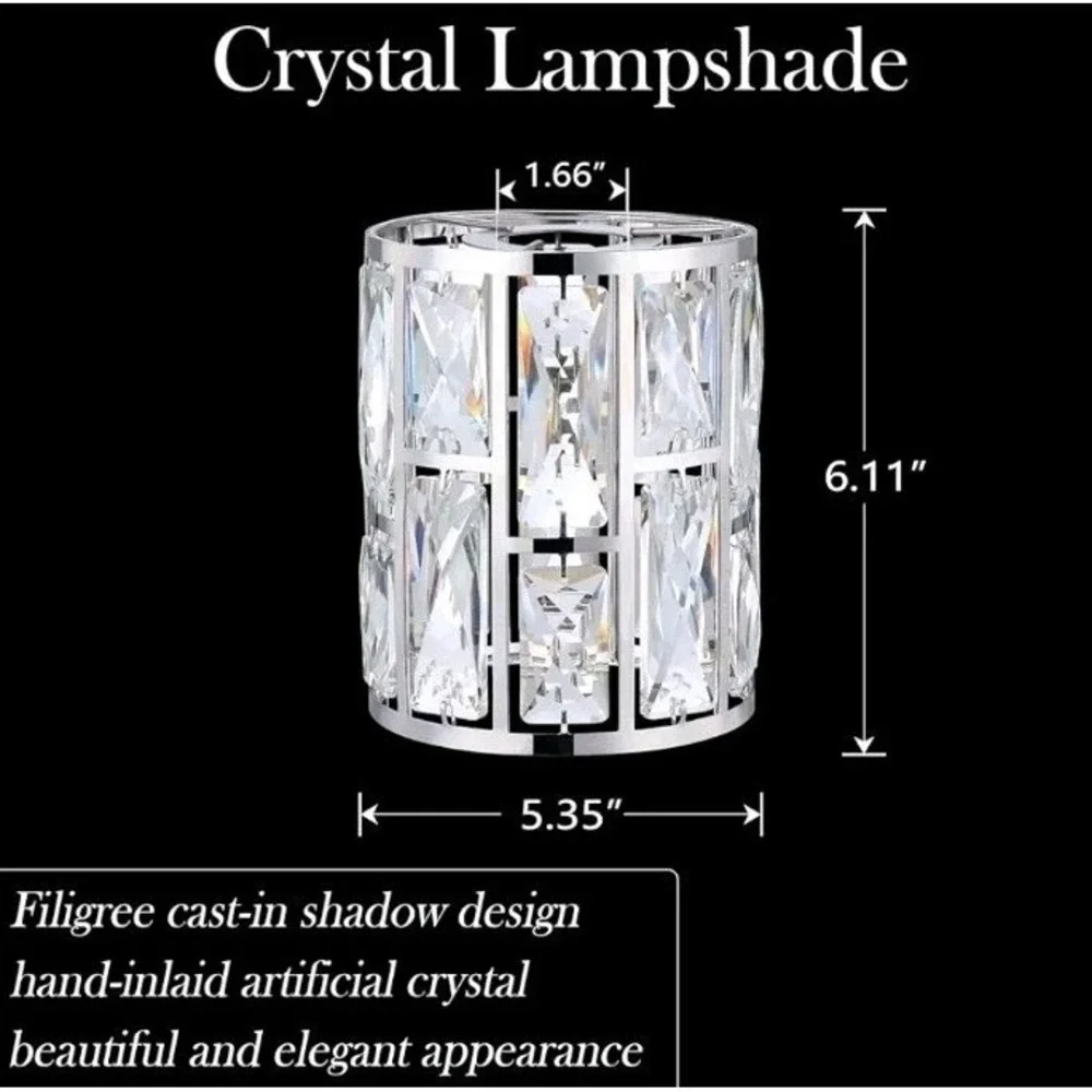 Doraimi Lighting 2 Pack Polyhedral Crystal Replacement Cover Shade Fixture